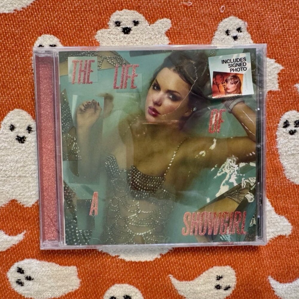 SIGNED Taylor Swift - The Life of a Showgirl CD + Hand Signed Photo 1